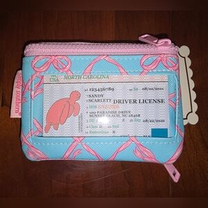 Simply Southern Pink and Blue ID Holder Wallet with Bows, Brand New with Tags!